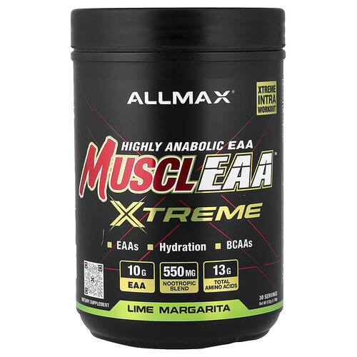 ALLMAX, MUSCLEAA™ Xtreme, Lime Margarita, 1.17 lb (523 g)