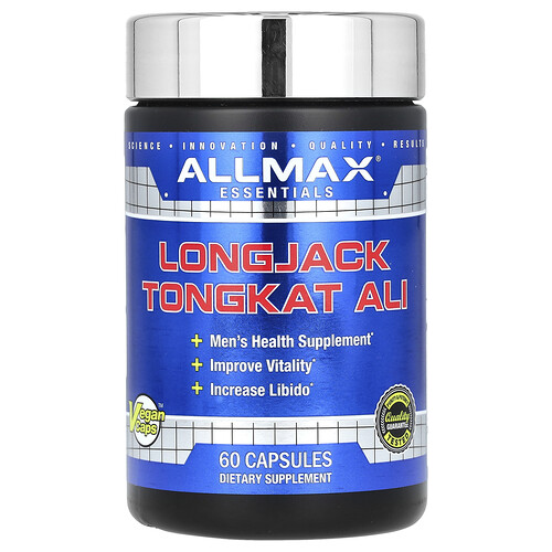 オールマックス ALLMAX, エッセンシャルズ、ロングジャック トンカットアリ、325mg、ベジカプセル60粒