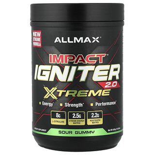 ALLMAX, Impact™, Igniter Xtreme 2.0, Gomitas ácidas, 420 g (14,82 oz)