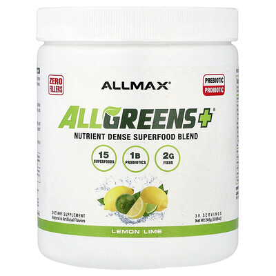 ALLMAX, ALLGREENS+®, Lima-limón, 246 g (8,68 oz)