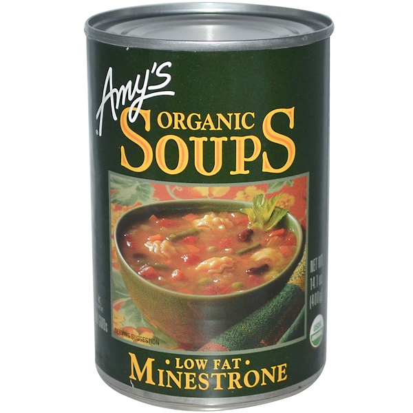 Amy's, Органические супы, овощной с низким содержанием жира, 14,1 унции (400 г)