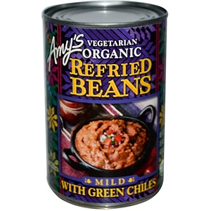 Отзывы о Амис, Vegetarian Organic Refried Beans with Green Chiles, Mild, 15.4 oz (437 g)