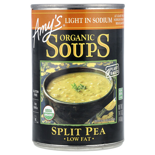 Amy's, Organic Soups, Split Pea, Light in Sodium, 14.1 oz (400 g)