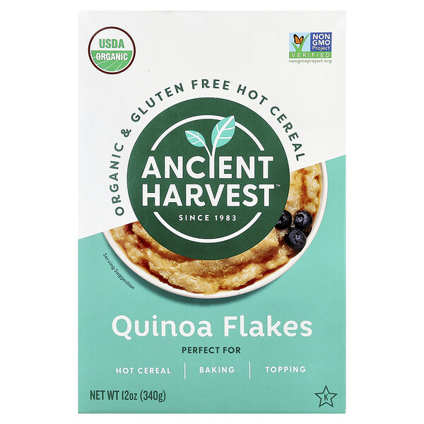 Ancient Harvest Organic & Gluten Free Hot Cereal, Quinoa Flakes, 12 oz (340 g)