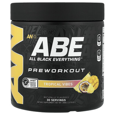 Product Image for ABE, Pre-Workout, Tropical Vibes, 13.75 oz (390 g)