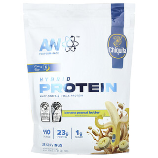 AN Supps, Prestasi, Protein Hibrid, Chiquita®, Mentega Kacang Pisang, 1.65 lb (750 g)