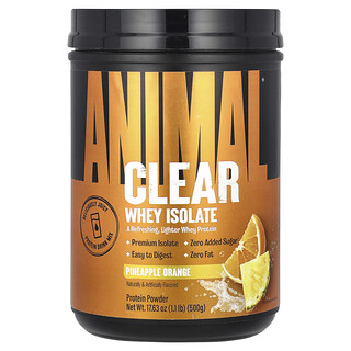 Animal, Clear Whey Isolate, Ananas Sinaasappel, 500 g