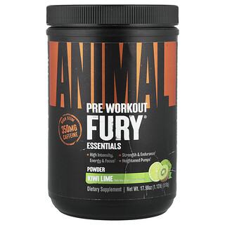 Animal, Fury® Essentials, Pré-treino, Kiwi e Limão Taiti, 510 g (17,98 oz)