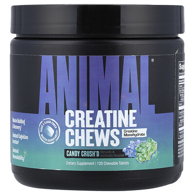 Animal, Comprimidos masticables de creatina, Candy Crush'd, 120 comprimidos masticables
