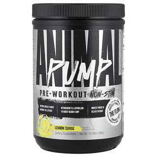 Animal, Pré-treino Pump™, Não Estimulante, Aumento de Limão, 442 g (15,59 oz)