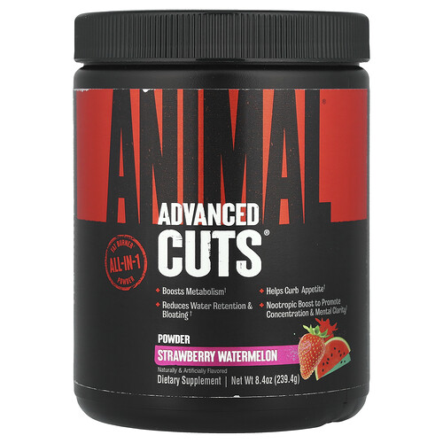 Animal Advanced Cuts® Powder, Strawberry Watermelon, 8.4 oz (239.4 g)