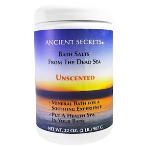 Купить Ancient Secrets, Lotus Brand Inc., Соль Мертвого моря для ванны, без запаха, 907 г  на IHerb