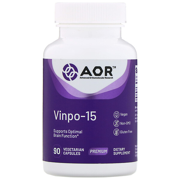 Advanced Orthomolecular Research AOR‏, Vinpo-15، 90 كبسولة نباتية