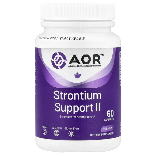 Advanced Orthomolecular Research AOR, Strontium Support II, 60 Capsules (341 mg per Capsule)