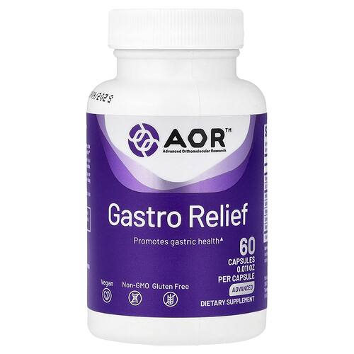 Advanced Orthomolecular Research Aor Gastro Relief, 60 Capsules