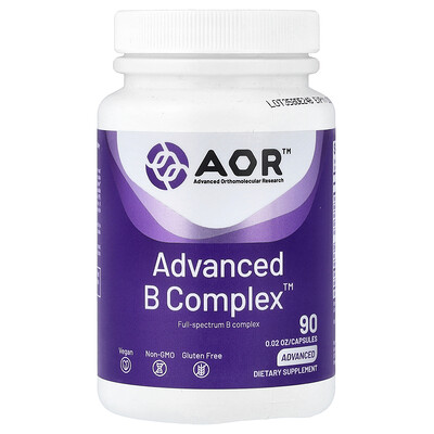 Product Image for Advanced Orthomolecular Research AOR, Advanced B Complex , 90 Capsules