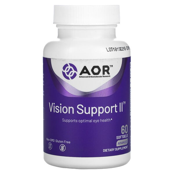 Advanced Orthomolecular Research AOR‏, Vision Support II، 60 كبسولة هلامية