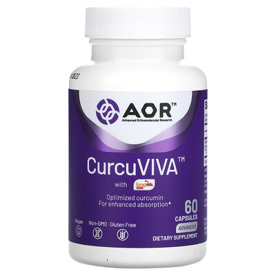 

Advanced Orthomolecular Research AOR CurcuViva 60 вегетарианских капсул