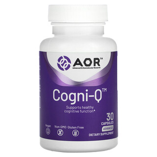 Advanced Orthomolecular Research AOR, Cogni-Q, 30 капсули