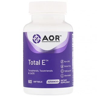 Advanced Orthomolecular Research AOR, Total E, комплекс витаминов группы Е, 60 мягких таблеток