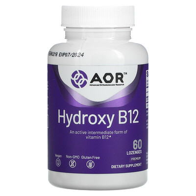 

Advanced Orthomolecular Research AOR Hydroxy B12 60 Lozenges