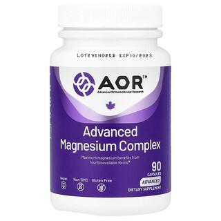 Advanced Orthomolecular Research AOR, Advanced Magnesium Complex, 90 капсулалары