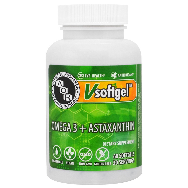 Advanced Orthomolecular Research AOR, Omega 3 + Astaxanthin, 60