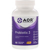 Advanced Orthomolecular Research AOR, Probiotic 3, 90 cápsulas vegetales