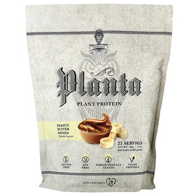 Ambrosia Collective, Planta, Proteína de origen vegetal, Mantequilla de maní y plátano, 780 g (1,72 lb)