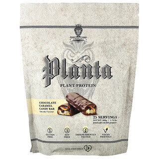 Ambrosia Collective, Planta, Proteína de origen vegetal, Barrita de chocolate y caramelo, 800 g (1,76 lb)