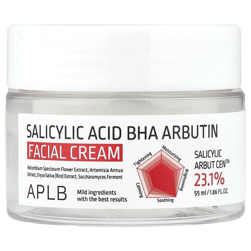 Aplb Salicylic Acid BHA Arbutin Facial Cream, 1.86 fl oz (55 ml)