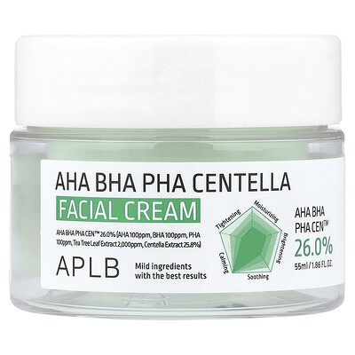 Product Image for APLB, AHA BHA PHA Centella Facial Cream, 1.86 fl oz (55 ml)