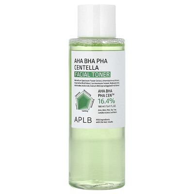 Product Image for APLB, AHA BHA PHA Centella Facial Toner, 5.41 fl oz (160 ml)