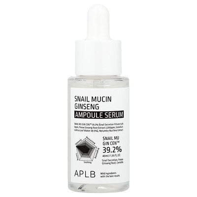 Product Image for APLB, Snail Mucin Ginseng Ampoule Serum , 1.35 fl oz (40 ml)