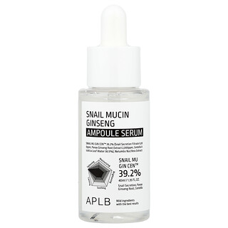 APLB, Snail Mucin Ginseng Ampoule Serum , 1.35 fl oz (40 ml)