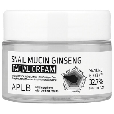 Product Image for APLB, Snail Mucin Ginseng Facial Cream, 1.86 fl oz (55 ml)