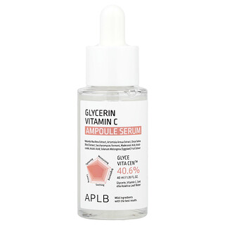 APLB, Glycerin Vitamin C Ampoule Serum, Serum mit Glycerin und Vitamin C, 40 ml (1,35 fl. oz.)