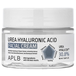 APLB, Crème pour le visage à l'urée et à l'acide hyaluronique, 55 ml