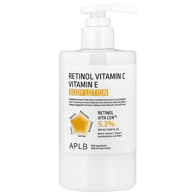 Product Image for APLB, Retinol Vitamin C, Vitamin E Body Lotion , 10.14 fl oz (300 ml)