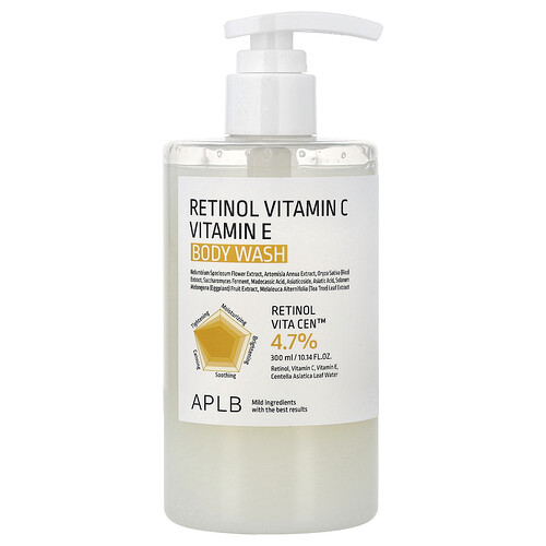 APLB, Retinol Vitamin C, Vitamin E Body Wash, 10.14 fl oz (300 ml)