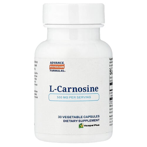 アドバンスフィジシャンフォーミュラ Advance Physician Formulas, L-カルノシン、500mg、ベジカプセル30粒