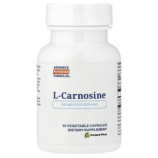 Advance Physician Formulas, L-Carnosine, 500 mg, 30 Vegetable Capsules