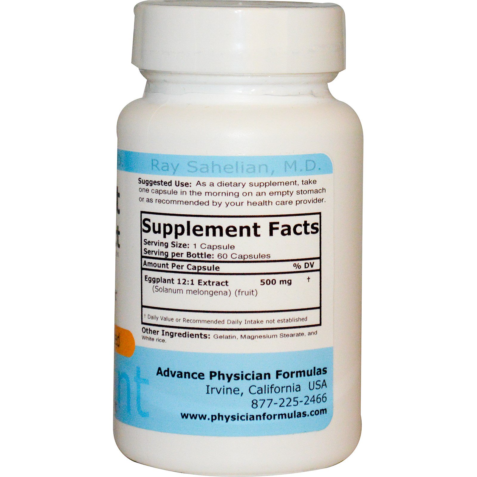 Advance Physician Formulas, Inc., Eggplant Extract, 500 mg, 60 Capsules