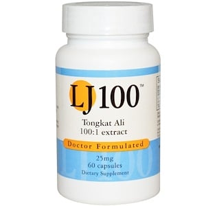 Advance Physician Formulas, Тонгкат Али, LJ 100, 25 мг, 60 капсул инструкция, применение, состав, противопоказания