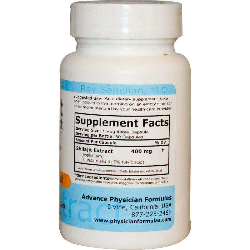 Advance Physician Formulas, Shilajit Extract, 400 mg, 60 Veggie Caps