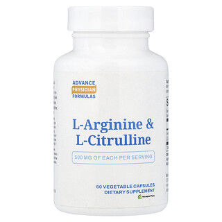 Advance Physician Formulas, L-arginin és L-citrullin, 60 növényi kapszula