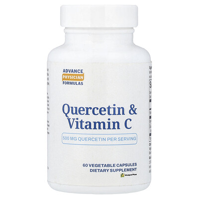 Advance Physician Formulas, Quercetina y vitamina C, 500 mg, 60 cápsulas vegetales