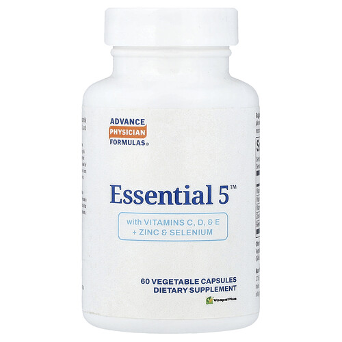 Advance Physician Formulas Essential 5™ With Vitamins C, D, & E + Zinc & Selenium, 60 Vegetable Capsules