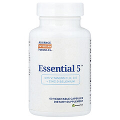 Essential 5™ з вітамінами C, D і E, цинком і селеном, 60 рослинних капсул