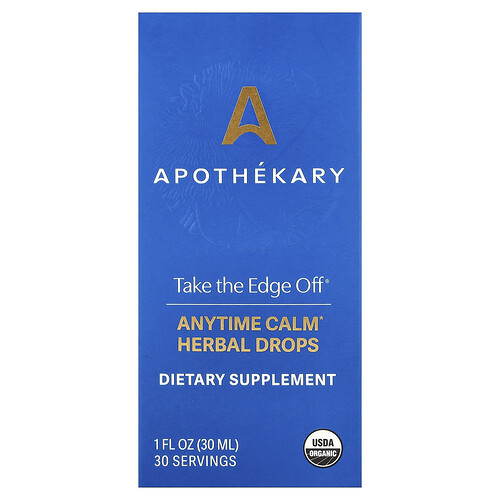 Apothekary, Take The Edge Off®, Anytime Calm Herbal Drops, 1 fl oz (30 ml)